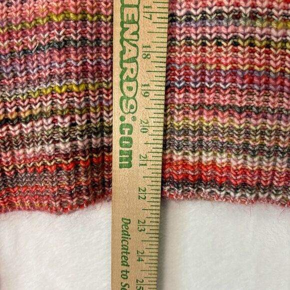 Ecru Pink Multi Color Striped Bell Sleeve Pullover Sweater Size Medium - Picture 13 of 13